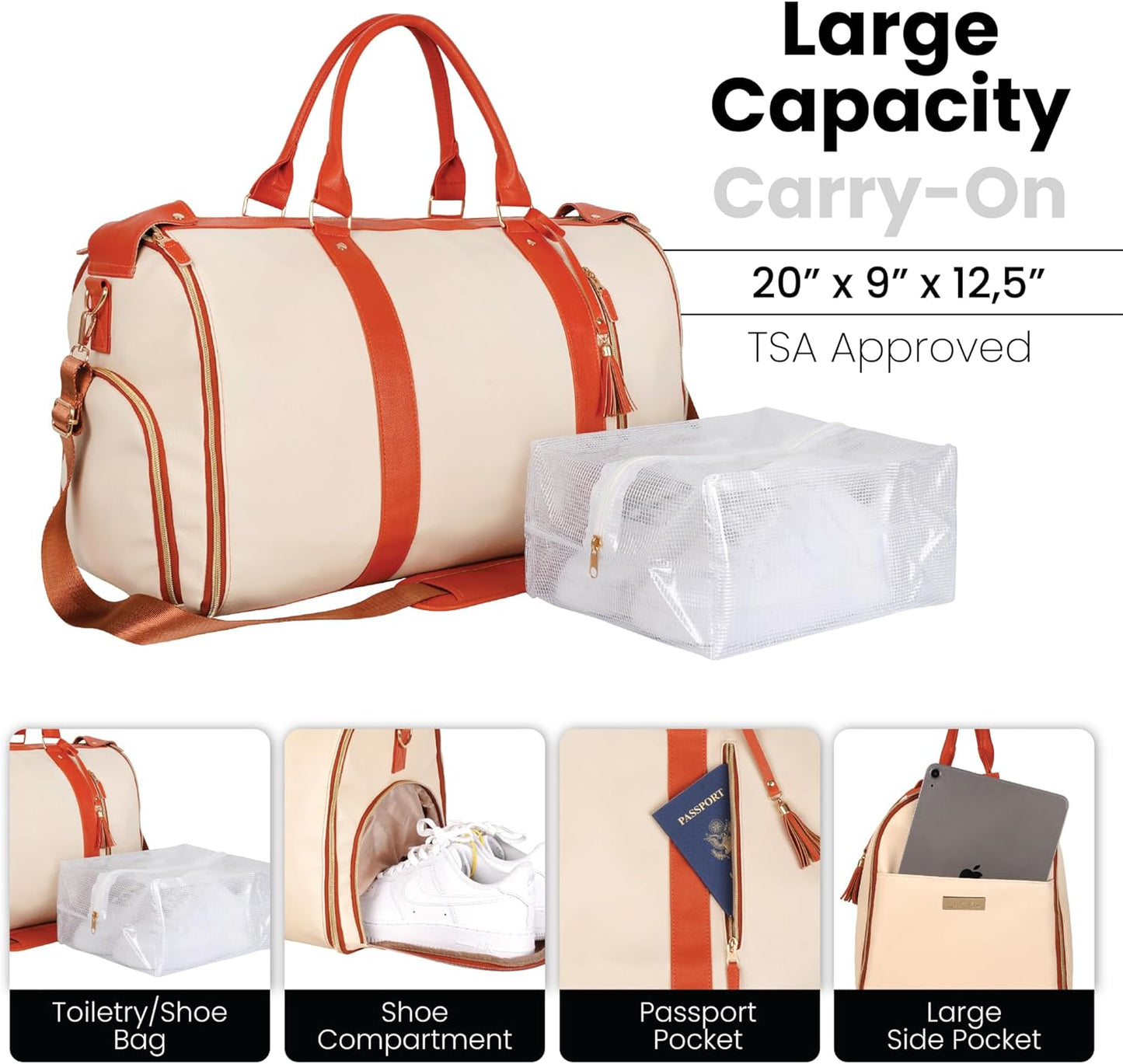 Cavera™ Duffle Travel Bag – Stylish, Spacious & Durable with Wheels | 2-Year Warranty