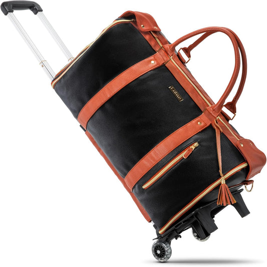 Cavera™ Duffle Travel Bag – Stylish, Spacious & Durable with Wheels | 2-Year Warranty